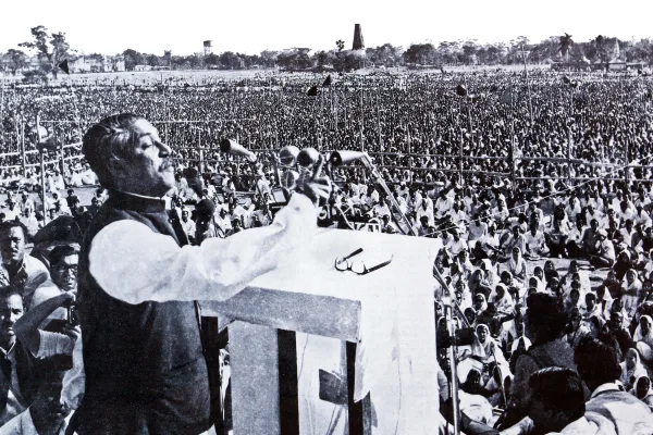 ১৯৭১ সালের ৭ই মার্চের ভাষণ বঙ্গবন্ধু শেখ মুজিবুর রহমান।